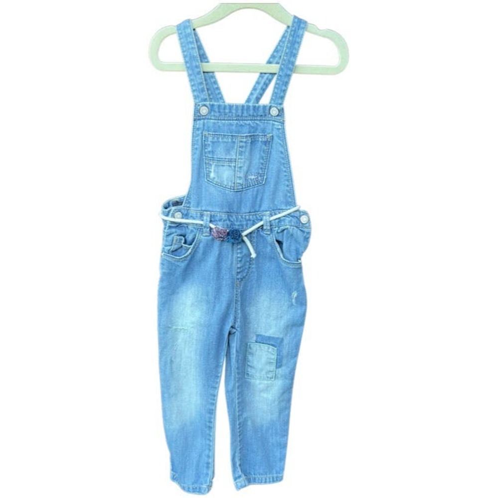 Zara Girls Denim Overalls size Toddler 2/3